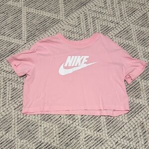 Nike Pink Logo Crop Top